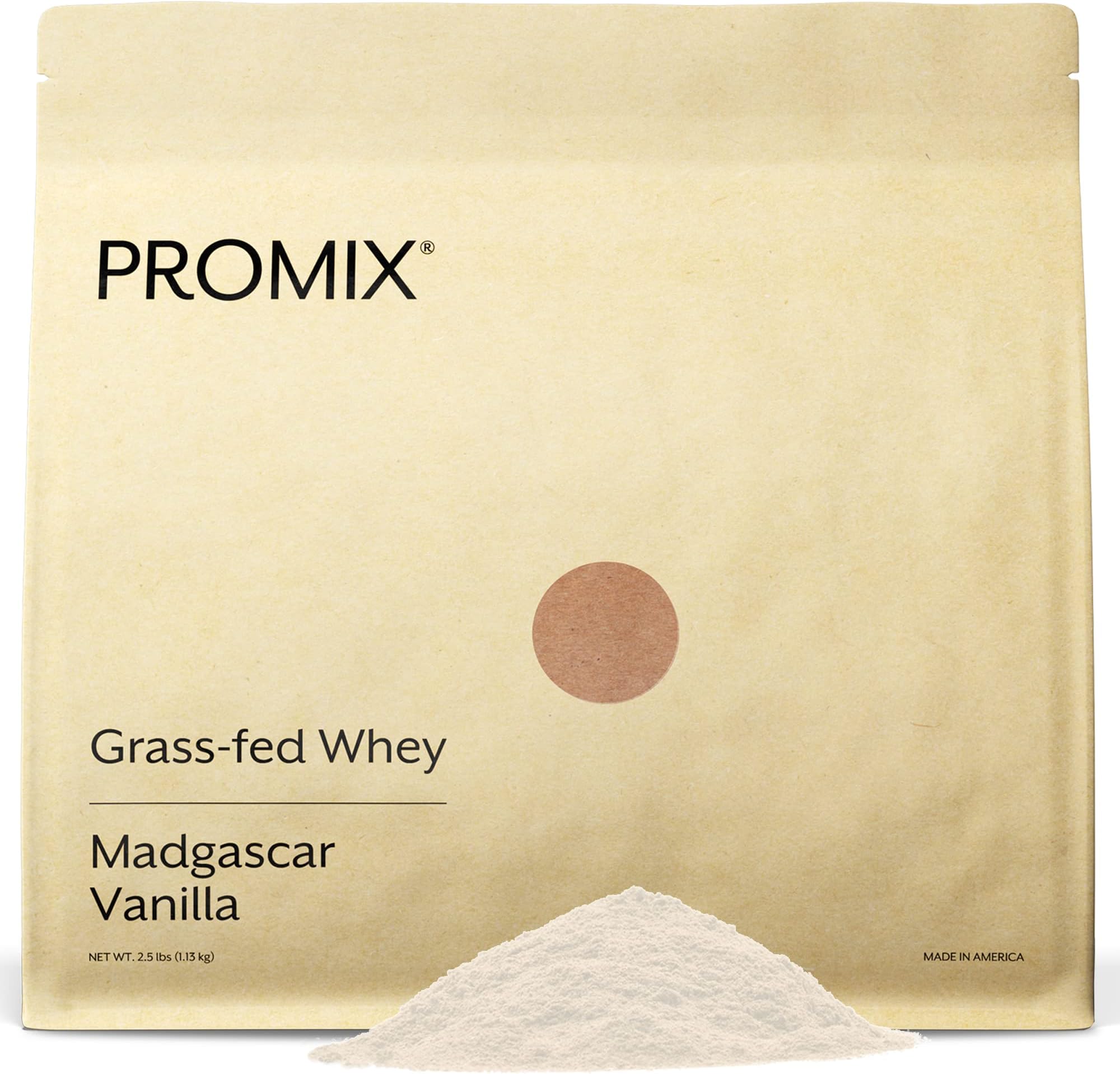 Performance Whey Protein Powder Concentrate - PROMIX Standard 100 Percent All Natural Grass Fed & Undenatured - Best for Optimum Fitness Nutrition Shakes & Energy Smoothie Bowls: Vanilla 0.5kg Bulk