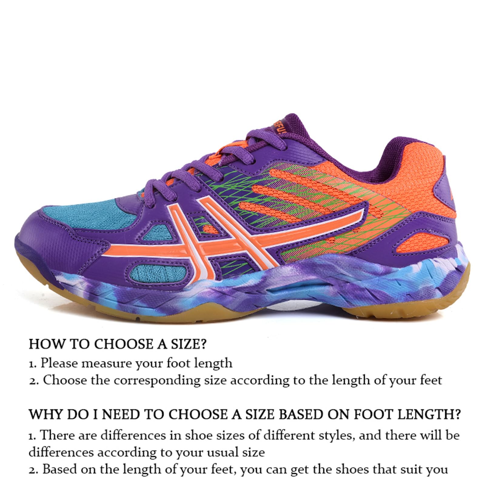 JiuQing Chaussures De Tennis pour Hommes Et Femmes Badminton Volleyball Baskets Légères Et Respirantes