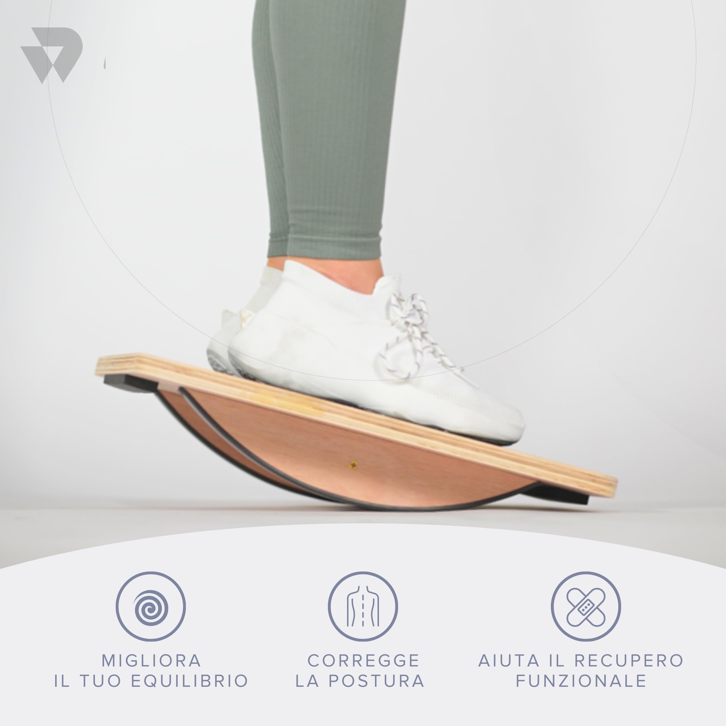 BILDER - Balance Board per Pilates, Yoga e Fitness, Tavoletta Propriocettiva con Superficie Antiscivolo - Migliora la Forza e la Coordinazione, Attrezzi Palestra Casa Ufficio Principianti ed Esperti