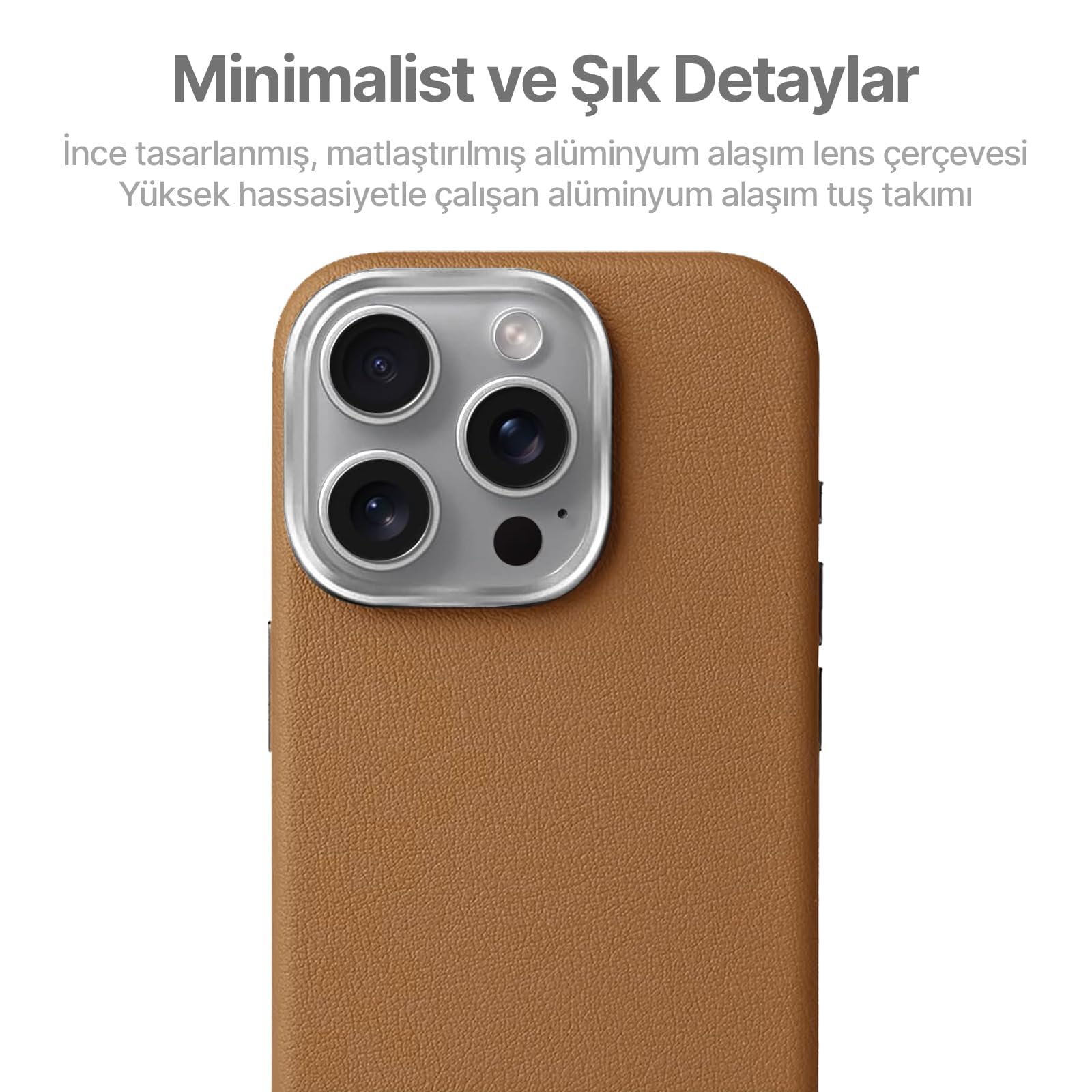 Minesk iPhone 16 Pro Max için MagSafe ile Uyumlu Çizilmeyen ve