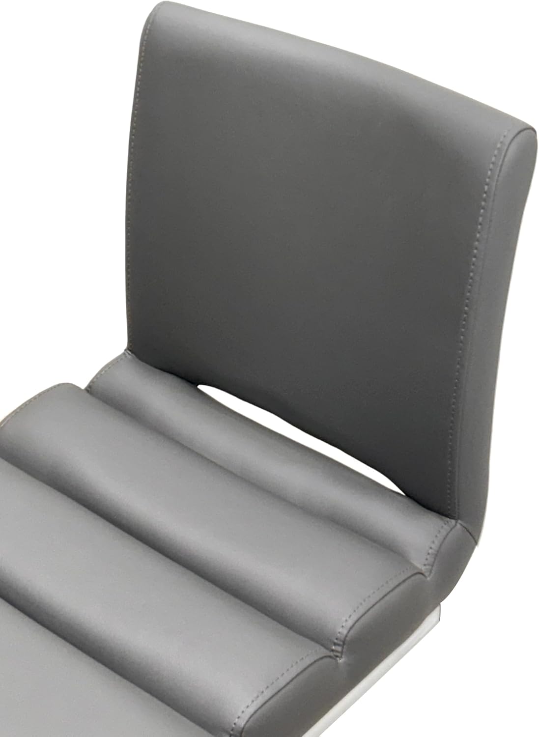 Sunset Trading Delta 24" Upholstered Barstools | Set of 2 Counter Height Stools | S-Shaped Chrome Cantilever Base | Charcoal Gray Padded Upholstery | Dining Room, Home Bar, Pub, Kitchen Island Seating