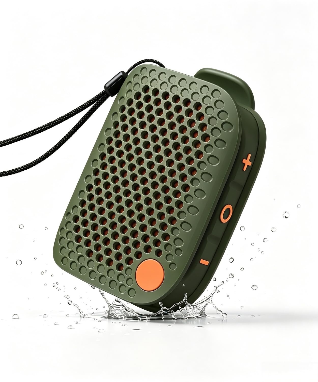 Portable Bluetooth Speaker with Tws Stereo | Small Clip on Bluetooth Speaker IPX7 Waterproof Mini Magnetic Wireless Speaker, Portable Outdoor Bluetooth Speakers, Big Audio and Punchy Bass,Green