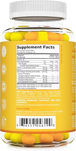 Miniatura 3 de Gomitas Omega 3, gomitas de DHA y gomitas de melatonina de 1 mg  Sin pescado, sin sabor posterior, sin formación de hábito, sin gluten, sin OMG,