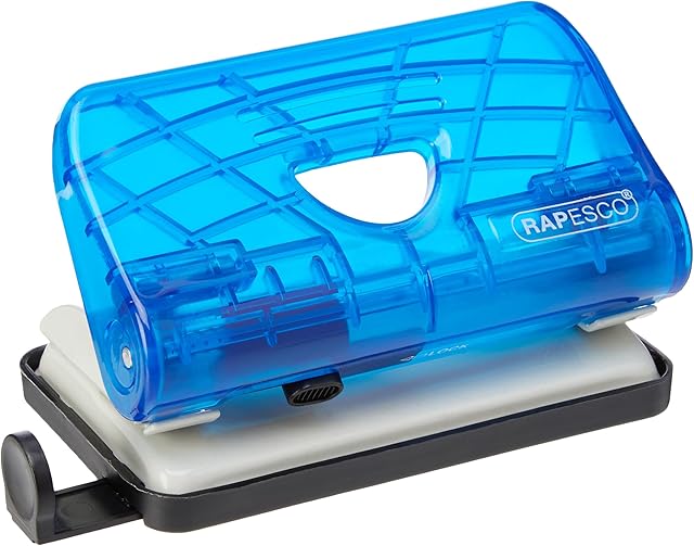 Rapesco 810-P 2 Hole Punch with 12 Sheet Capacity - Blue
