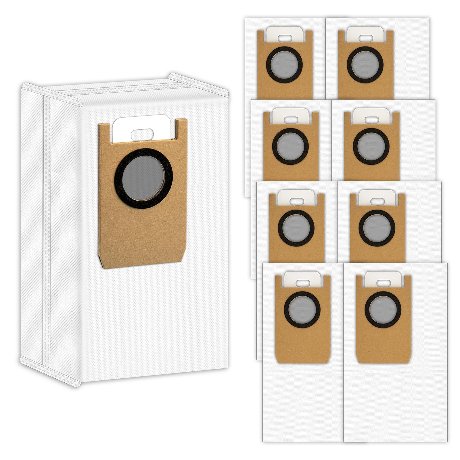 Omni S1 Pro, bolsas de polvo desechables para aspiradora robot compatibles Eufy, 9 piezas