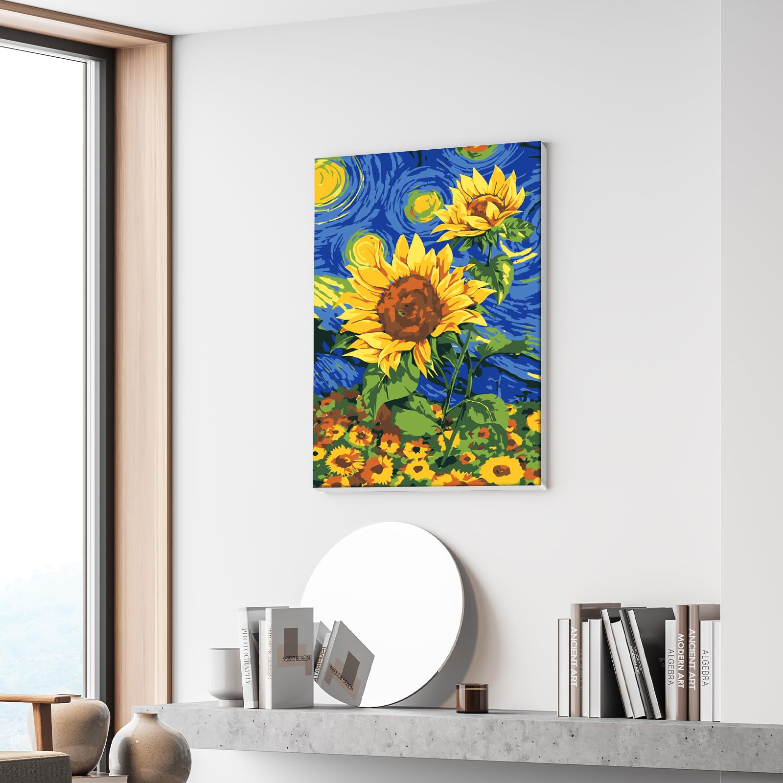 Kit De Pintura Por Números QENSPE – 30x40 Cm Con Marco, Pigmentos Acrílicos Y Pinceles, Lienzo De Flores Y Mujer, Decoración De Pared Fácil
