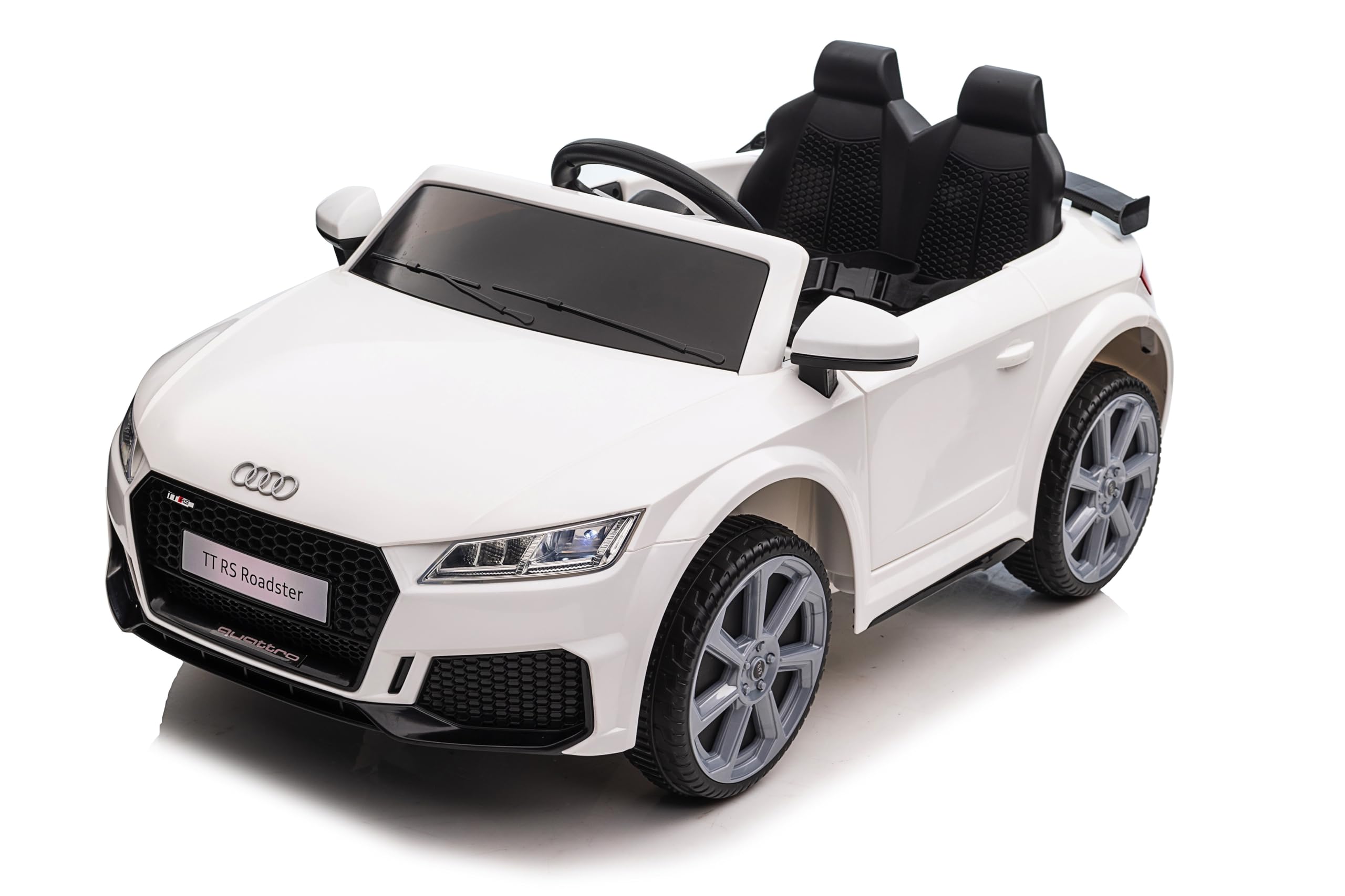 Audi TT RS Roadster Auto Elettrica Per Bambini 12V TOYSCAR Bianca Doppio Motore