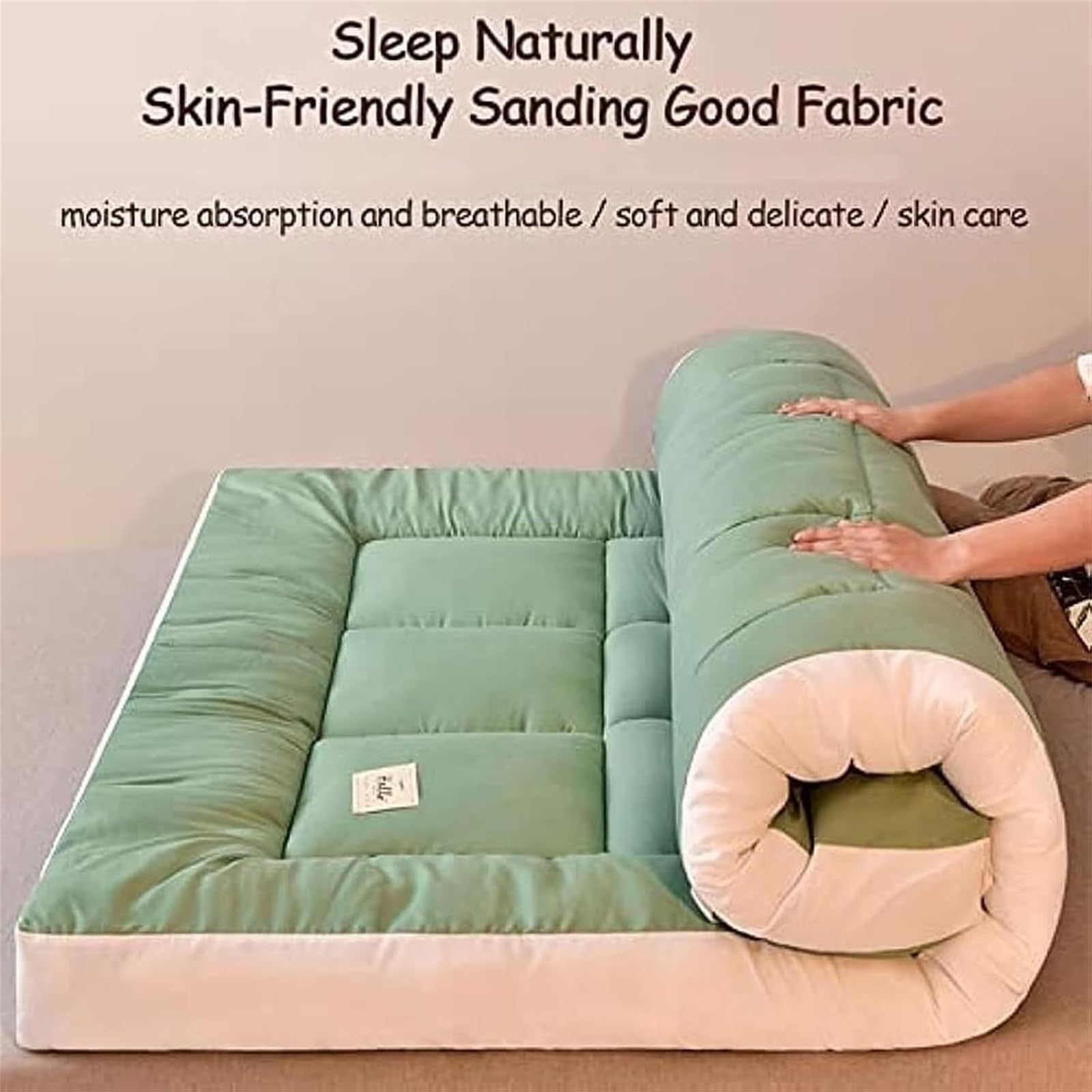 Generico Materasso Futon Comodo Materasso da Pavimento Giapponese Traspirante Materasso per Ospiti Arrotolabile Spesso Materasso Singolo Portatile Pieghevole per Divano Letto Divano,03,150x200cm