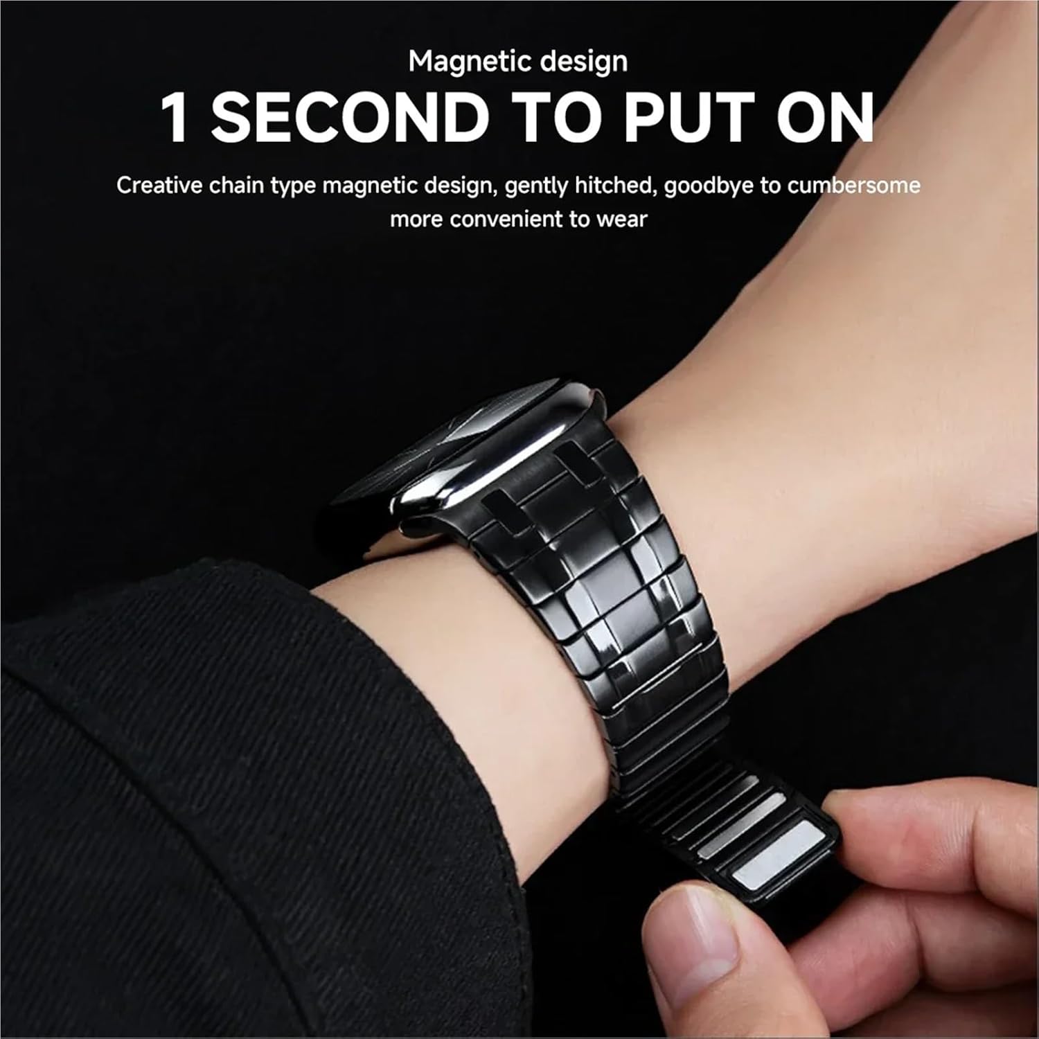Magnetic Band for Watch Ultra 2 49mm 46mm 42mm 45mm 41mm 44mm 38 40mm Metal Stainless Steel Strap IWatch 10 9 8 7 6 SE 5 4