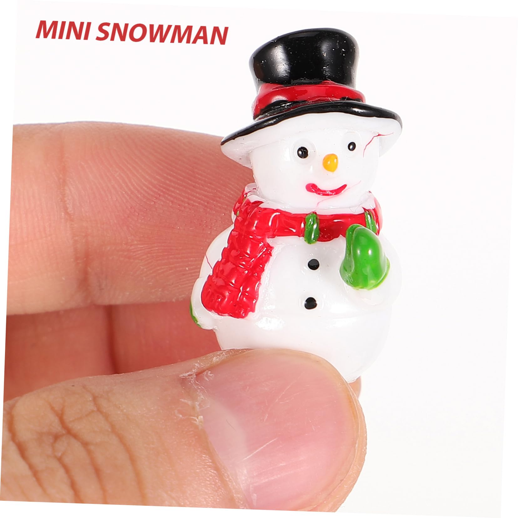 MAGICLULU 5 Juegos Muñeco De Nieve De Resina Navidad Bolas De Nieve Mini Muñeco De Nieve Navideño Figuras De Muñeco De Nieve Mini Muñecos De Nieve Pequeño Muñeco De Nieve Hielo 20 Piezas * 5