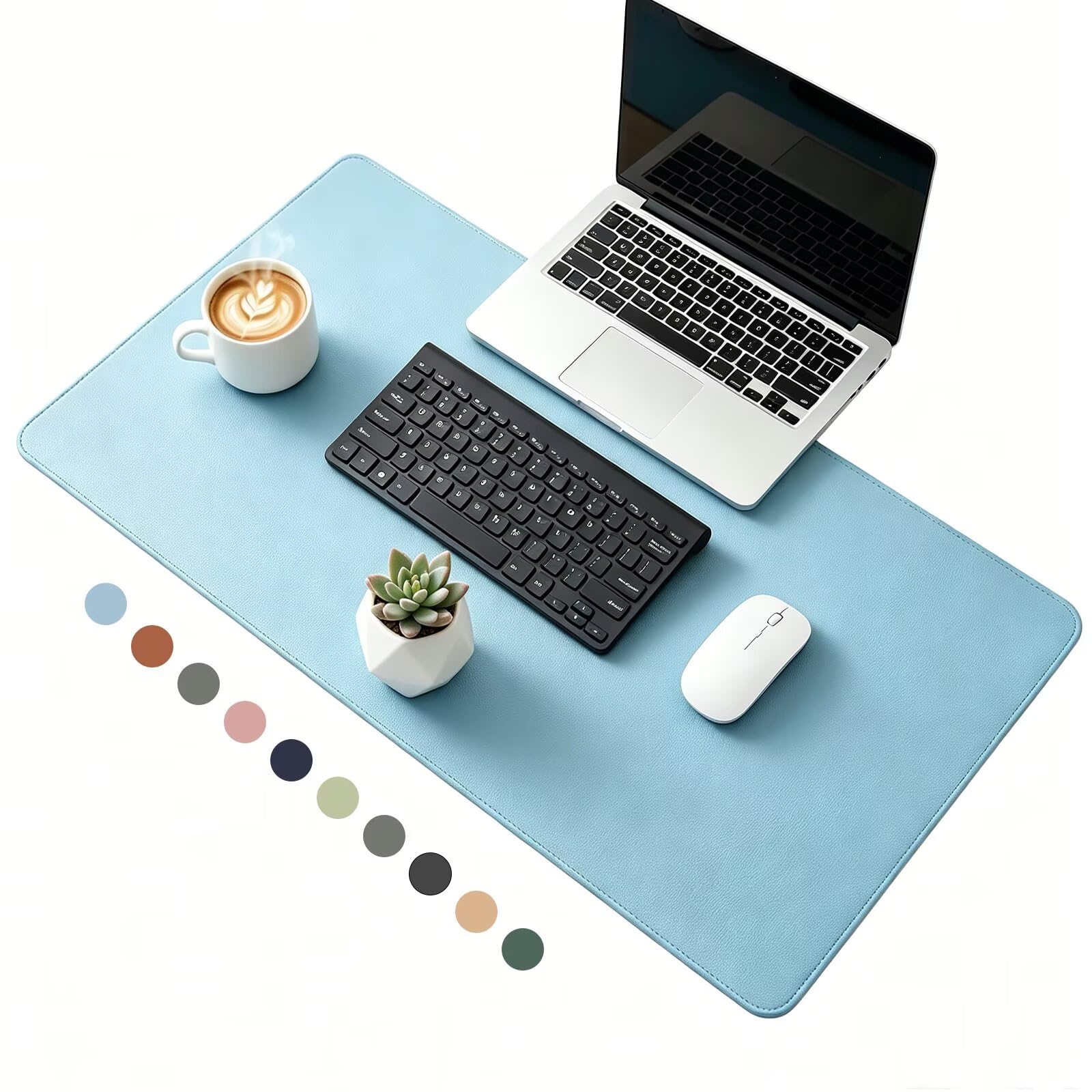 LCYFBE Extra Large Gaming Mat – Premium Gaming Mouse Pad, Non-Slip, High-Speed Tracking, Desk Protector for Work & Play, Durable & Washable Desk Pad, (35x38cm, Light Blue)