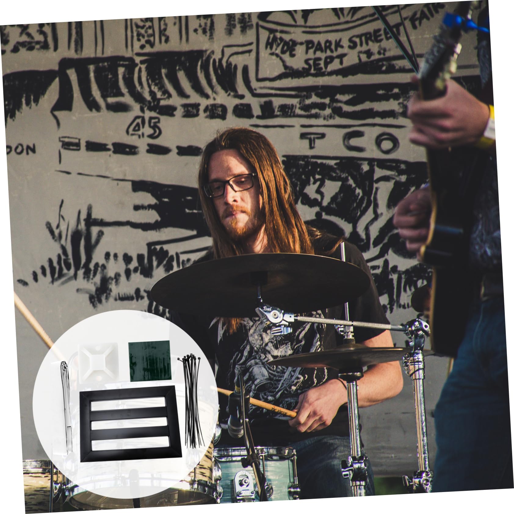 HEMOTON Guitar Effects Pedalboard Stand Set Double Row Guitar Rack for Effects Pedalboard Tie Hook