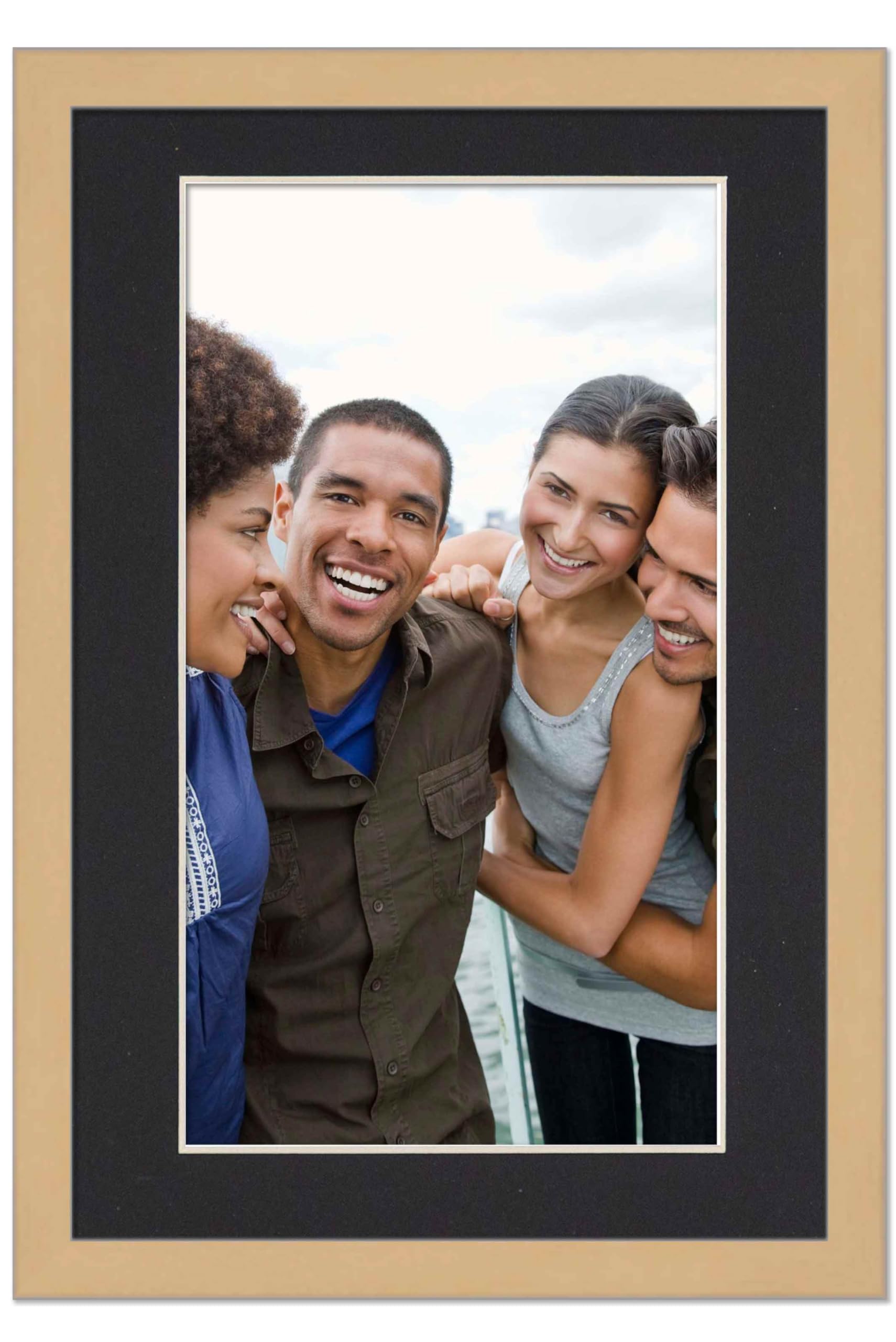 Amazon.com - CustomPictureFrames.com 8x10 Frame Natural With Black