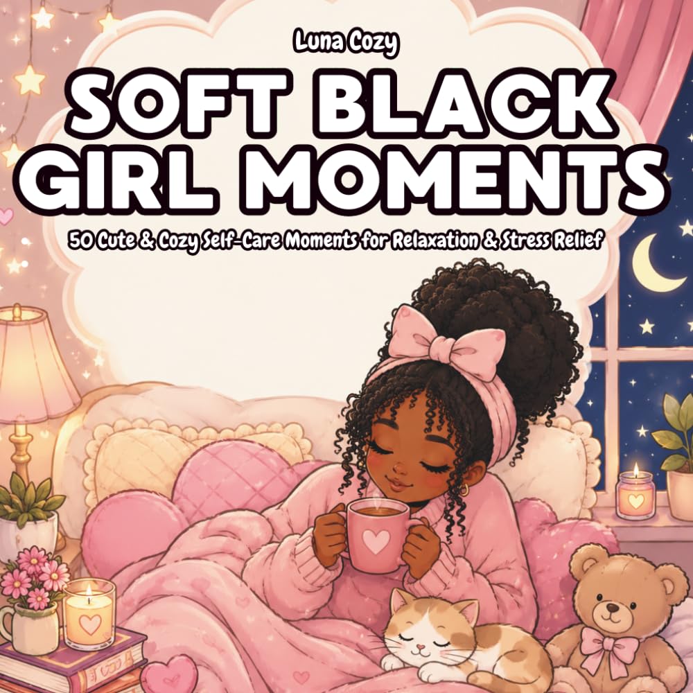 Black Girl Moments Coloring Book: Peaceful Everyday Scenes for Black Women
