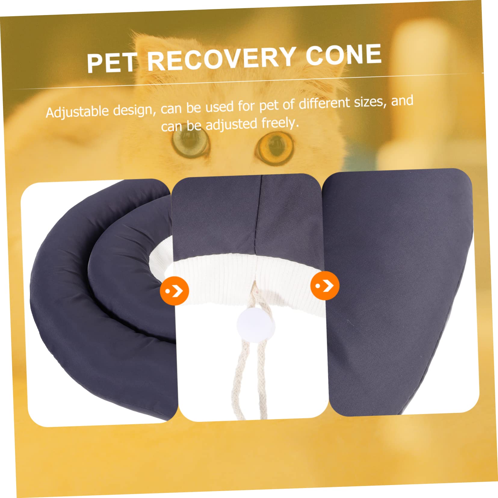 Housoutil 2piezas Collar De para Mascotas Collar Protector para Gatos y Perros Cono para Evitar Lamer Heridas Mediano Material y Secado Rápido