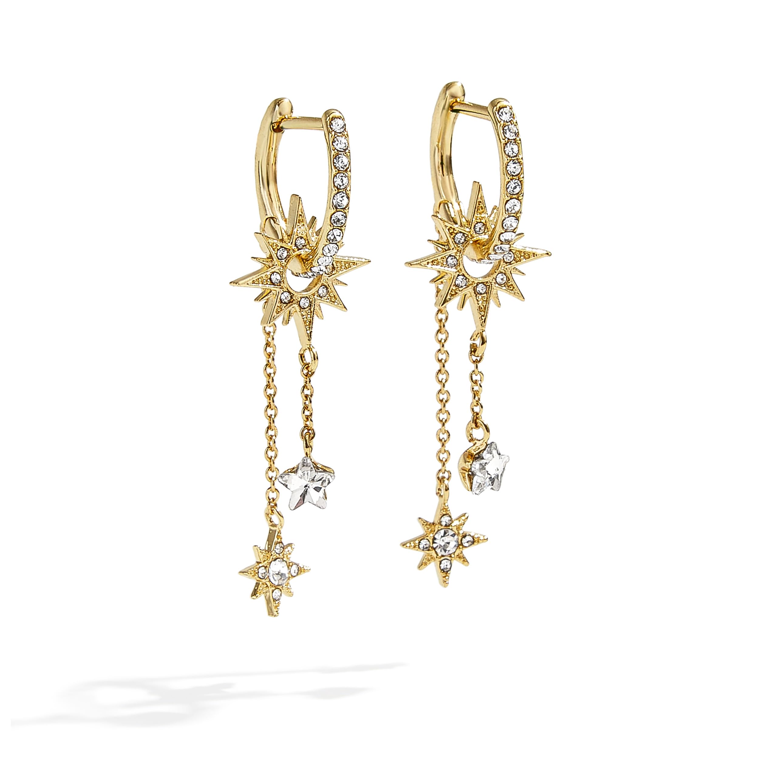 BaubleBarGalaxy Earrings - Clear/Gold