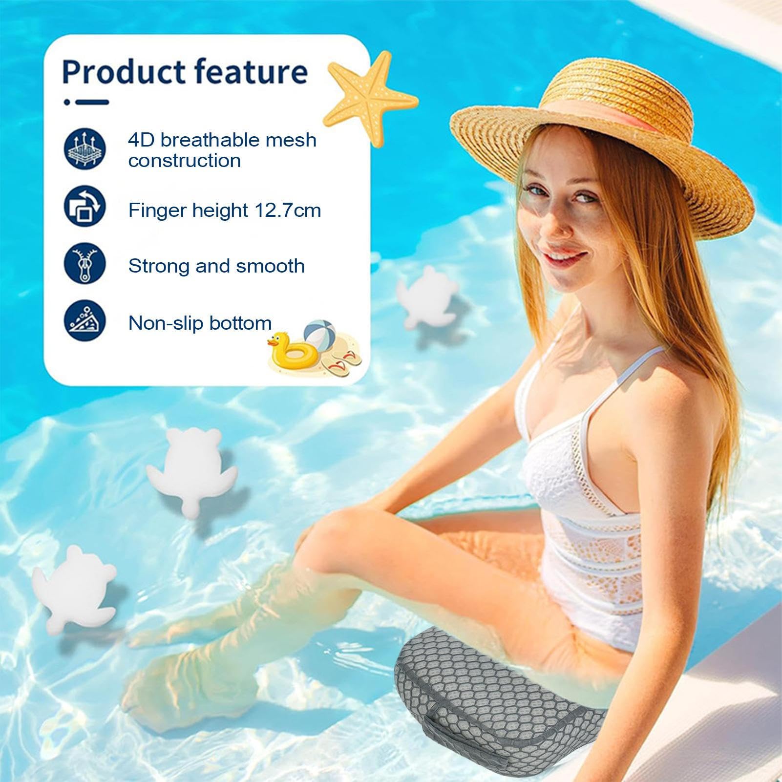 Sedile sollevatore gonfiabile per Spa - Sedile sollevatore per Spa, cuscino regolabile riempito d'acqua, supporto da bagno antiscivolo, comodo cuscino di sollevamento | Çoussin