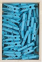 Vista 101 de JAM PAPER Wood Clip Clothespins - Small - 7/8 Inch - White - 50 Clothes Pins/Pack