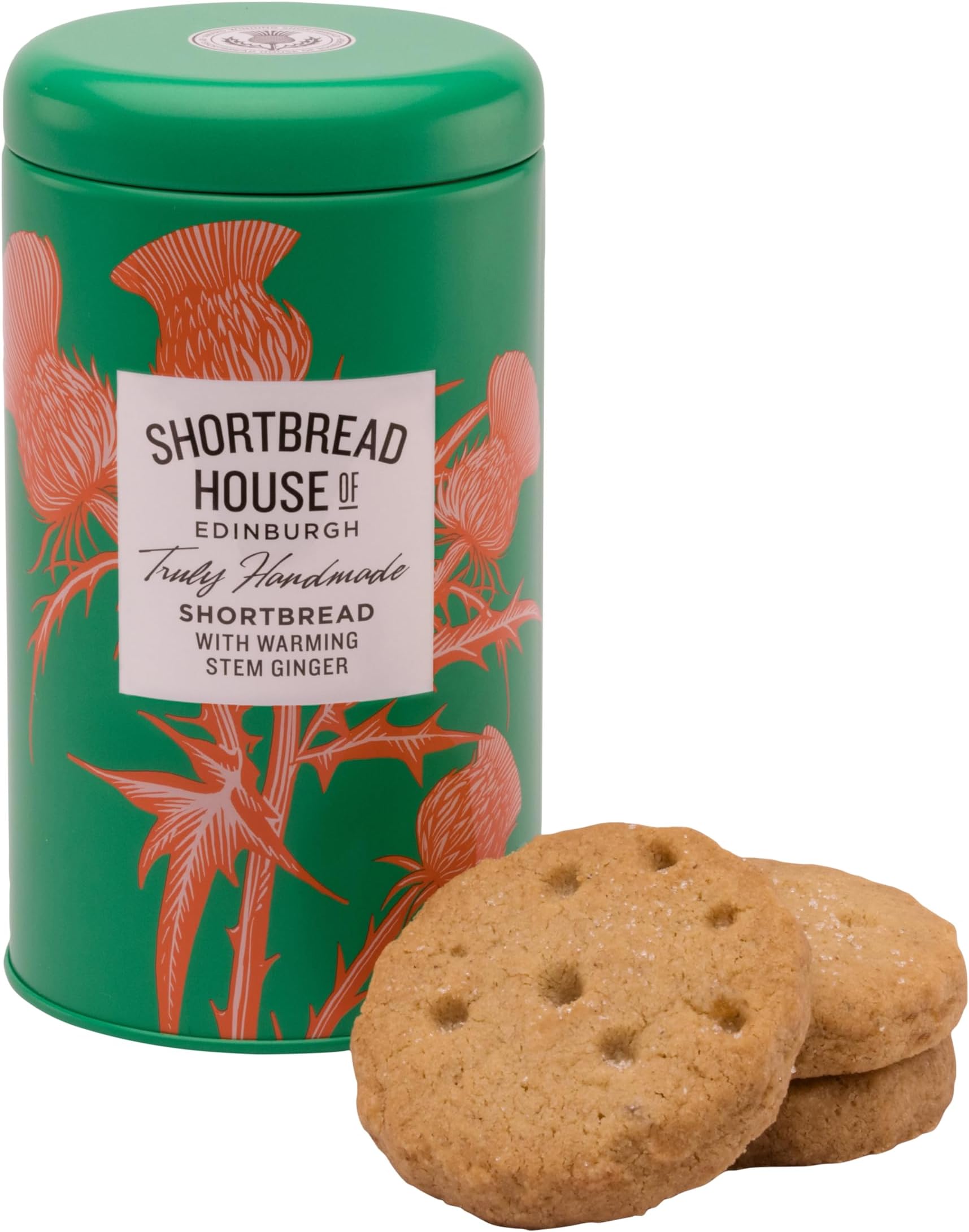 Shortbread House of Edinburgh | Handmade Scottish Shortbread with Stem Ginger | 140g Tin