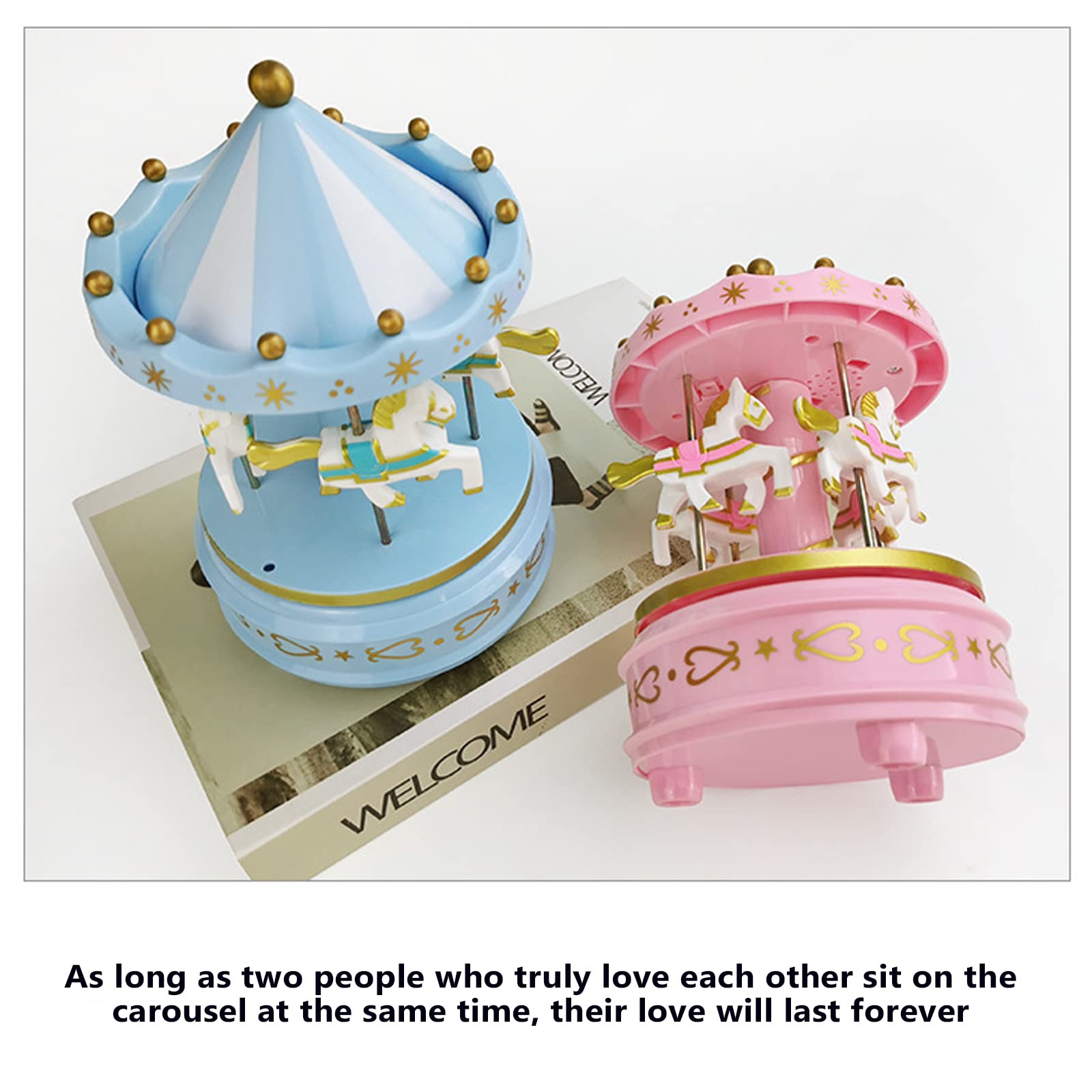 レア♪ MusicBox メリーゴーランドのオルゴール◆カルーセルワルツ◆日本製 Amazon | ミニ 小型 オルゴール 回転木馬 カルーセルオルゴール