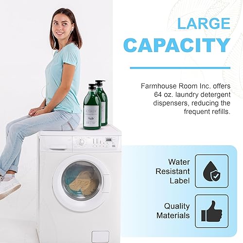 Miniatura 4 de Dispensador de detergente líquido para ropa  Contenedor de detergente para la organización de la lavandería  Sin BPA y plástico PET dispensador de