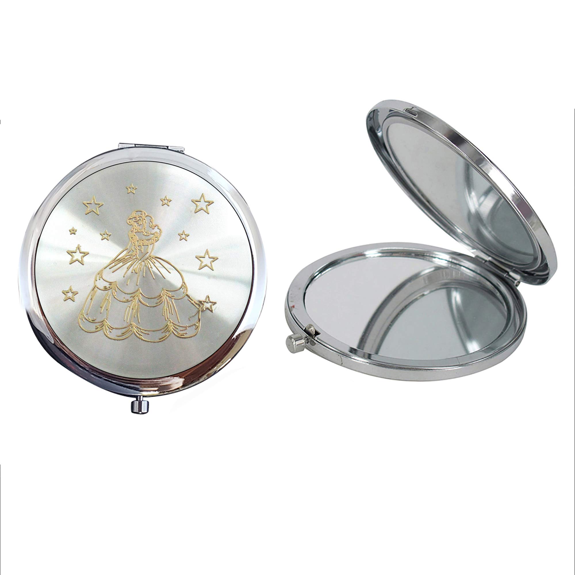 Quinceañera Recuerdos My Sweet 15 Princess Celebration Gifts Silver Plate Mirror Memories Party Favor/Birthday Gift for Guests