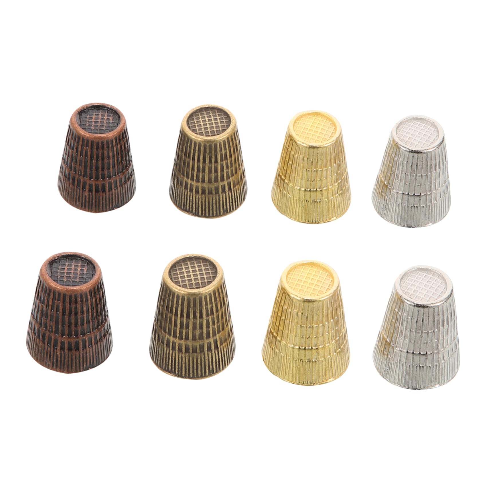 OSALADI 5 Series De Dedal De Coser Dedal Protector De Dedos Práctico Protector De Dedos De Puntada De Dedos Protector De Costura Profesional Metal 8 Piezas X 5