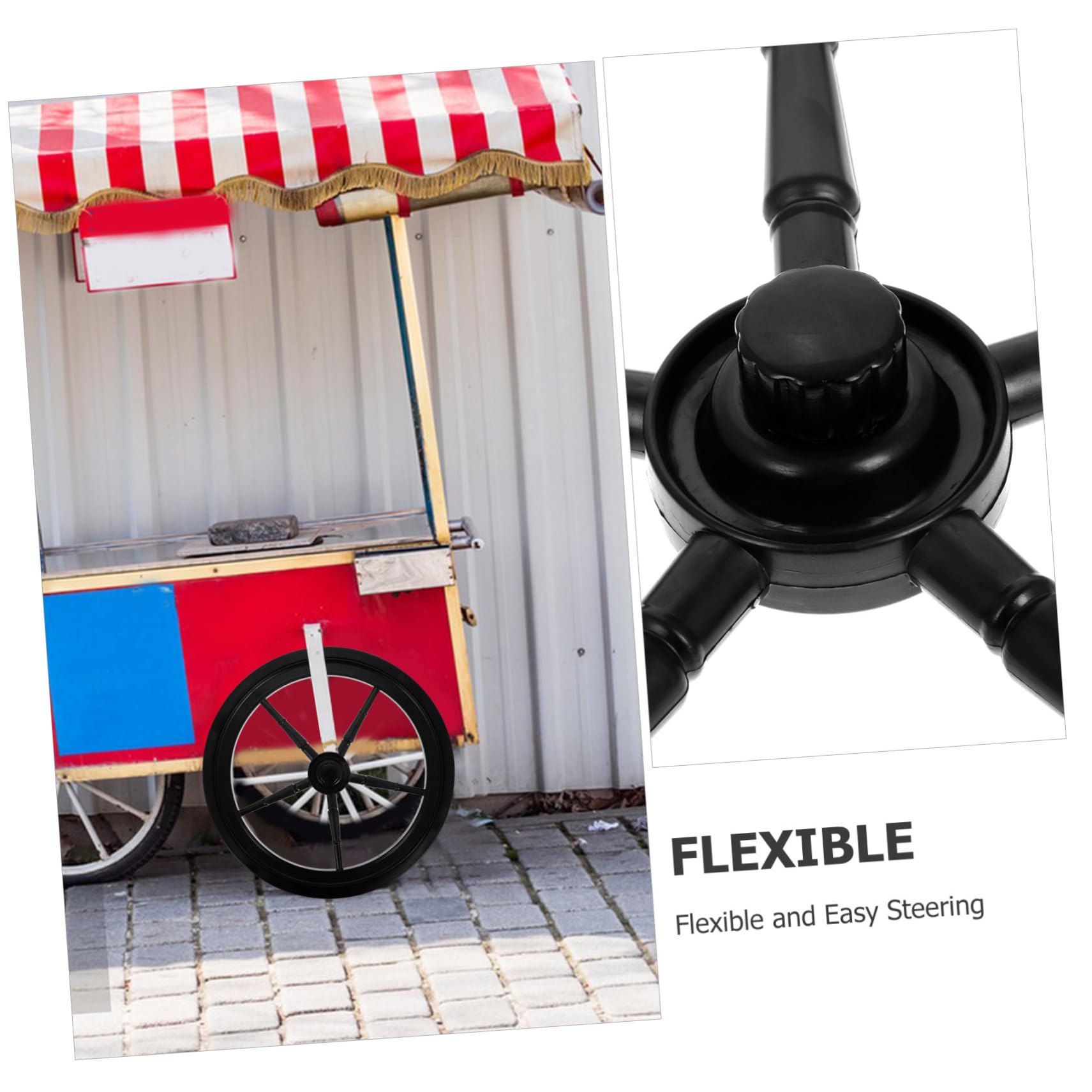 Ersatzräder für Schubkarren und Wagenräder Schwarz Kunststoff Gummi