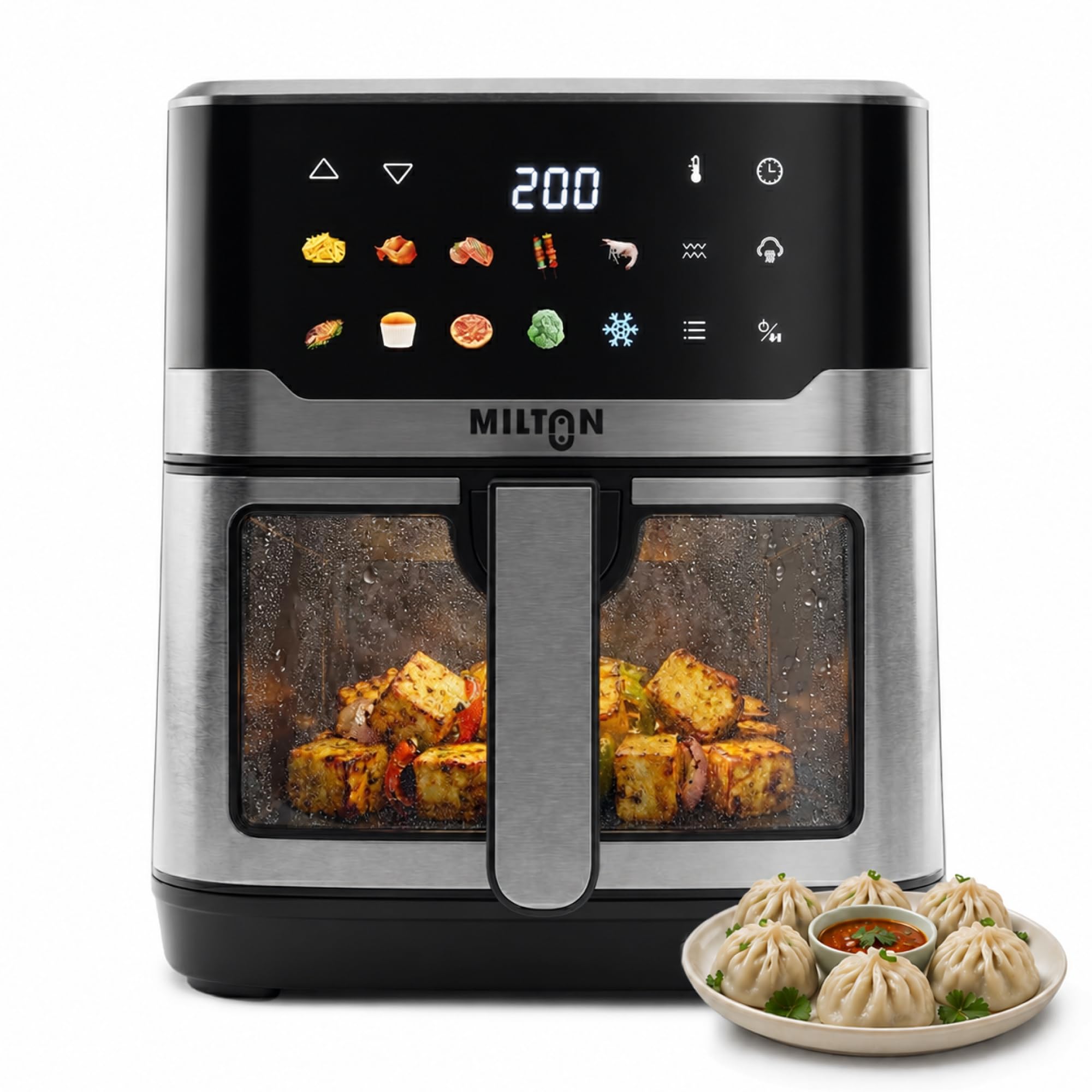Milton Rapid Steam Air Fryer 6.5L | 1450W | 360° High Speed Air Circulation | Up to 90% Less Oil Usage | 8 Preset Menus | Touch Control Panel & Digital Display | Auto Shut-Off | 1 Year Warranty-picture-21