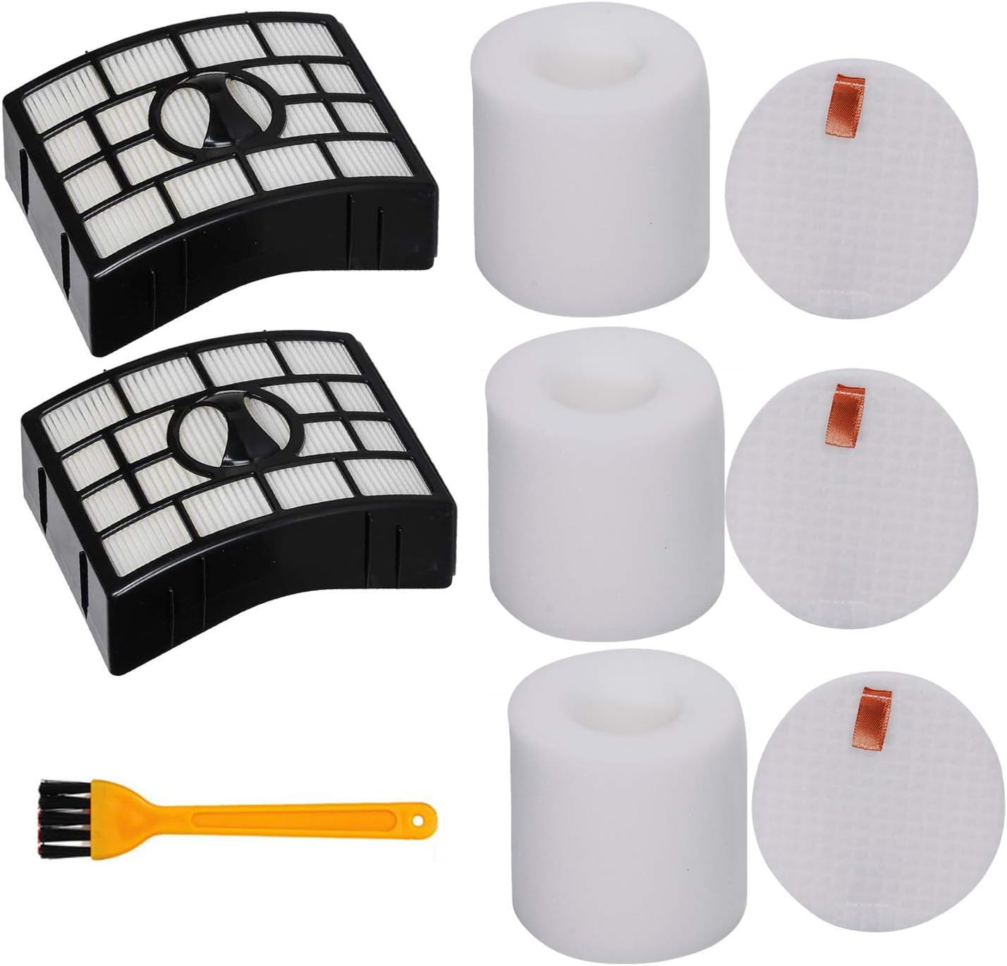 HIFROM HEPA Filter & Foam Filter Felt Filter with Brush Compatible with Shark Rotator Powered Lift-Away Models NV650 NV650W NV651 NV652 NV750W NV751 NV752 NV831 NV835 AX950 Vacuums XFF650 &XHF650