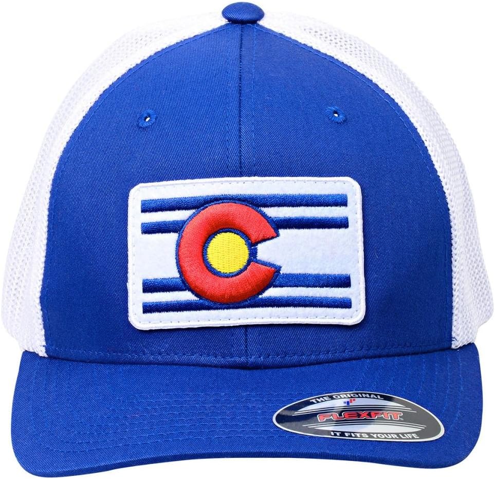 Colorado Limited Men's Flex Fit Colorado Flag Hat One Size Blue