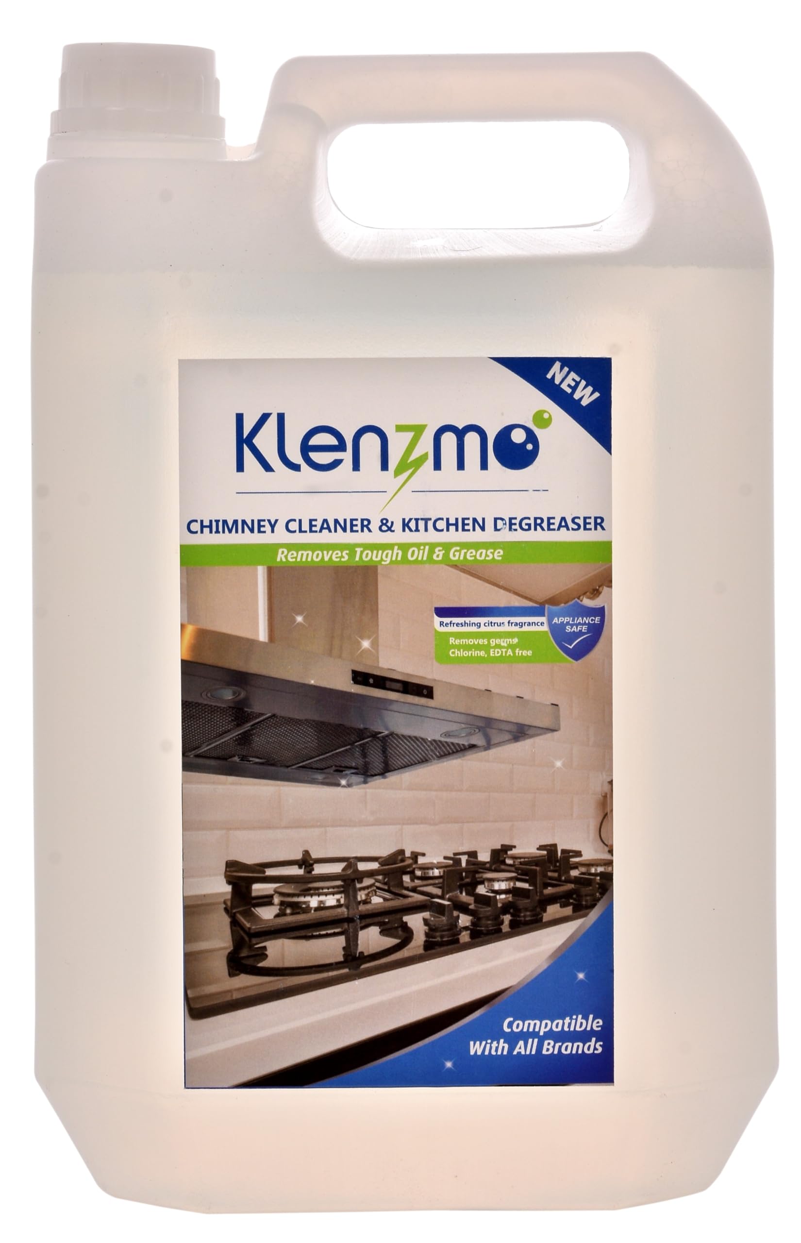 Klenzmo Chimney Cleaner Spray | Kitchen Cleaning Liquid for Chimney, Microwave Ovens, Grills, Gas Stove, Exhaust Fan & Deep Fryer | For Complete Kitchen Cleaners (5 Litre) (B0CP7LH735) Amazon Price History, Amazon Price Tracker