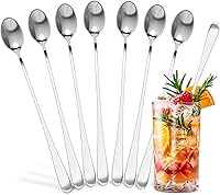 Vista 17 de Cuchara de bar para mezclar cócteles, 4 unidades, agitadores de cóctel de acero inoxidable de 12 pulgadas de largo con superficie pulida, ideal