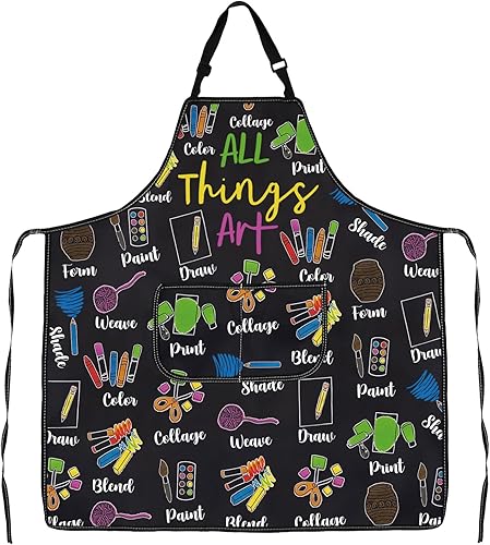 G2TUP Regalo para amantes del arte, delantal de arte con profesor de arte, artista, pintor, regalo, regalo de apreciador de arte