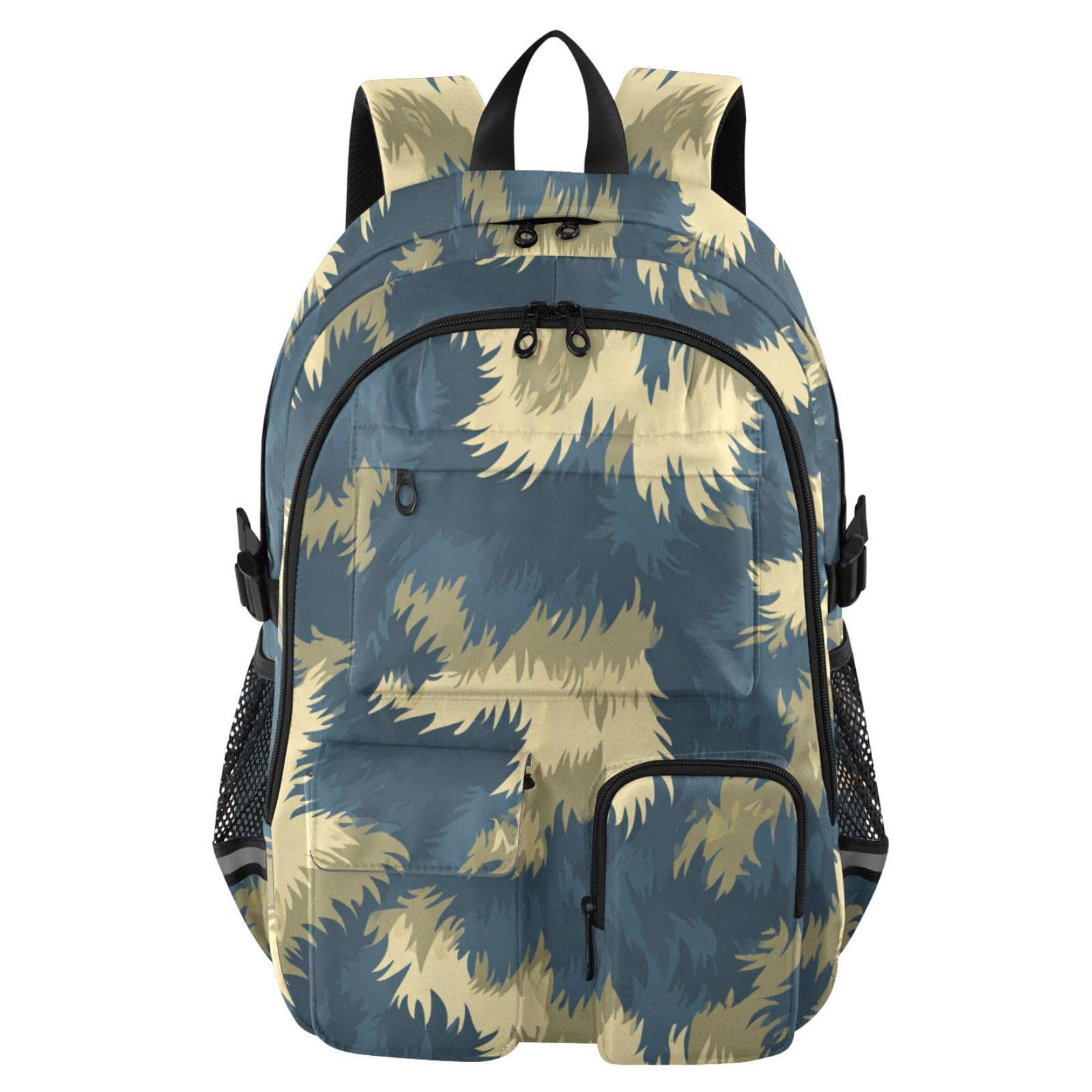 Mochila para laptop de 17.5" con diseño de oso azul y verde para escuela y trabajo 8
