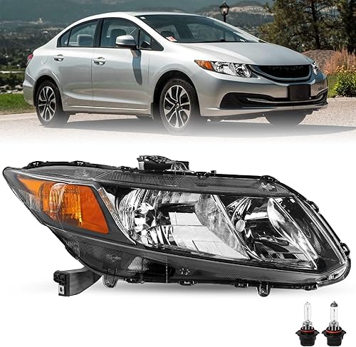Miniatura 59 de JSBOYAT Conjunto de faros delanteros para Honda Civic 4Dr Sedan 2012-2015 2012-2013 Honda Civic 2Dr Coupe OE Style (Faro izquierdo del conductor)