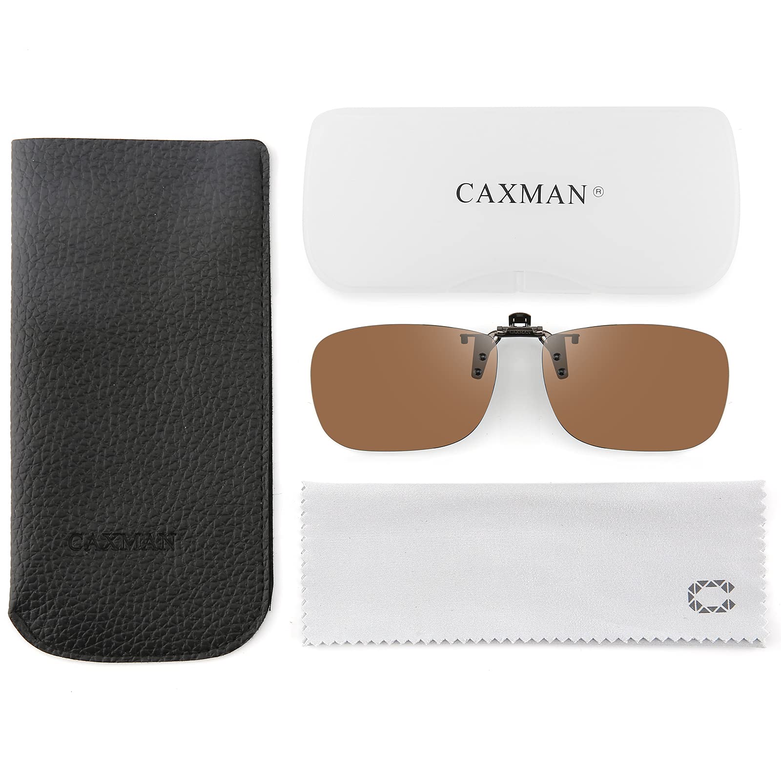 CAXMAN Polarisierte Sonnenbrillen mit Clip für Männer und Frauen, UV-Schutz