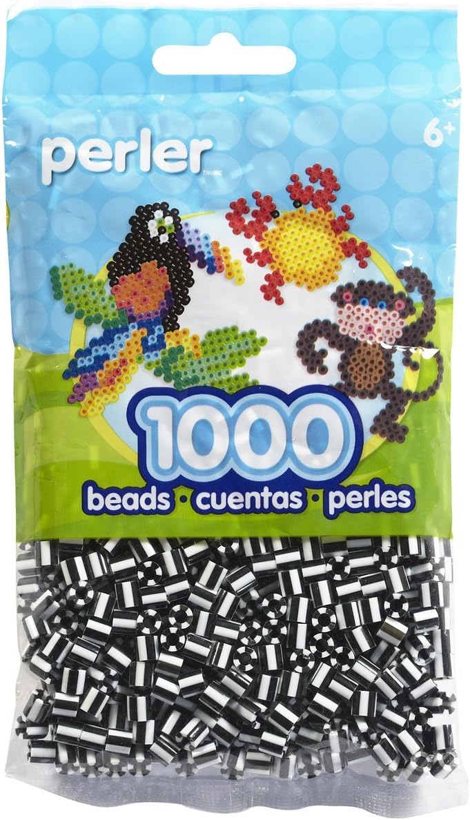 Perler Beads Bag, Zebra Stripe, 1000 Count