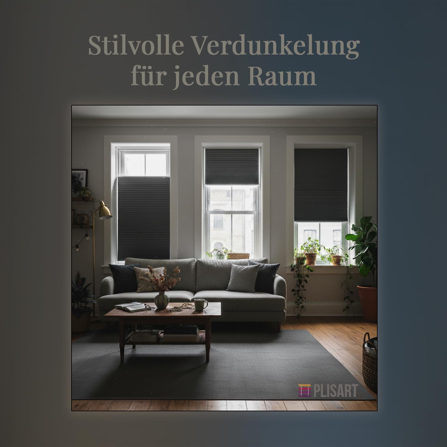 Plisart Wabenplissee Klemmfix ohne Bohren, 100% Verdunkelung Honeycomb Rollo zweifarbig, Weiß-Weiß 120x120cm - Thermo Faltrollo mit Metallklemmen für Fenster & Tür, Jalousie, Plisseerollo