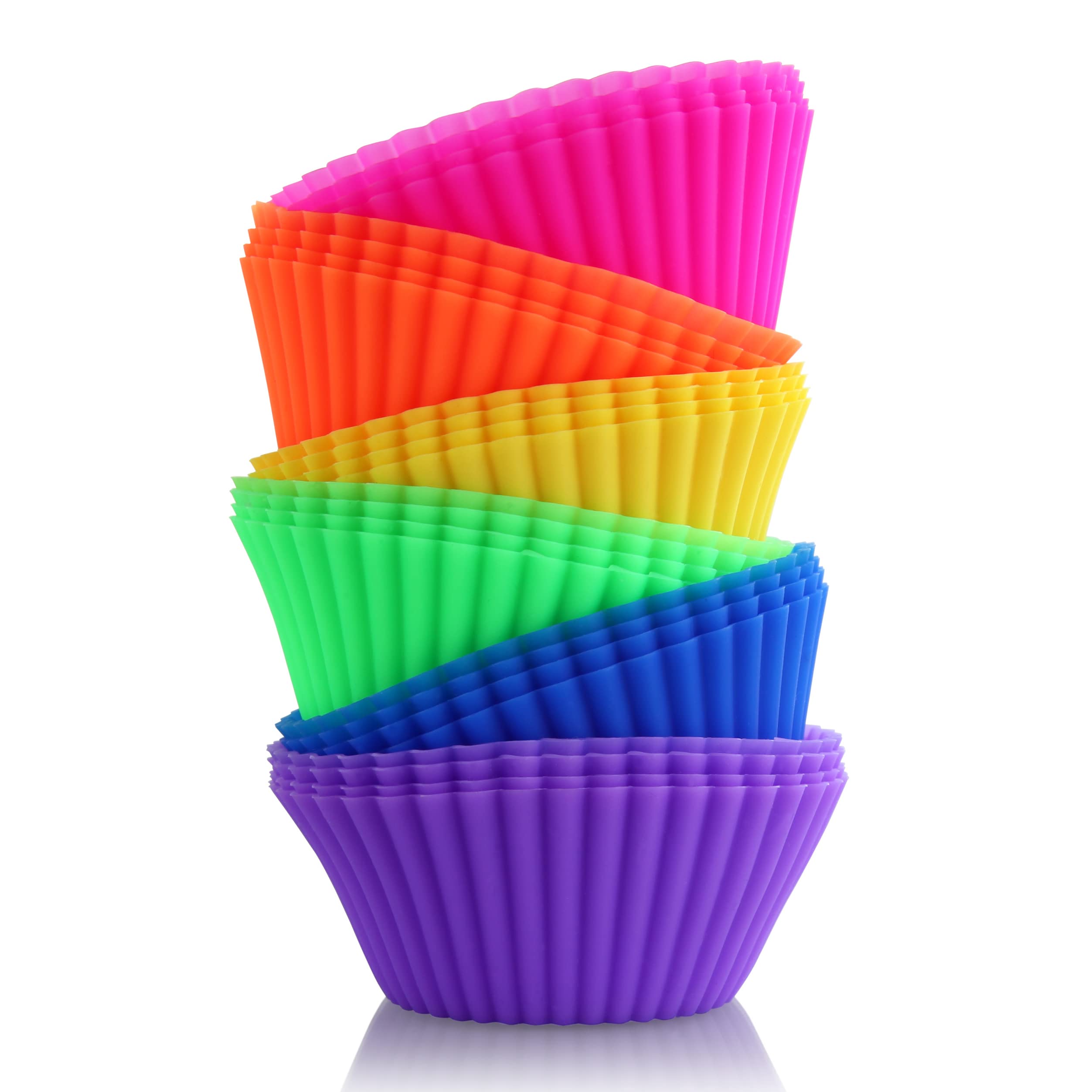44270 Reusable Silicone Baking Cups and Cupcake Liners, Set of 24 2.75"
