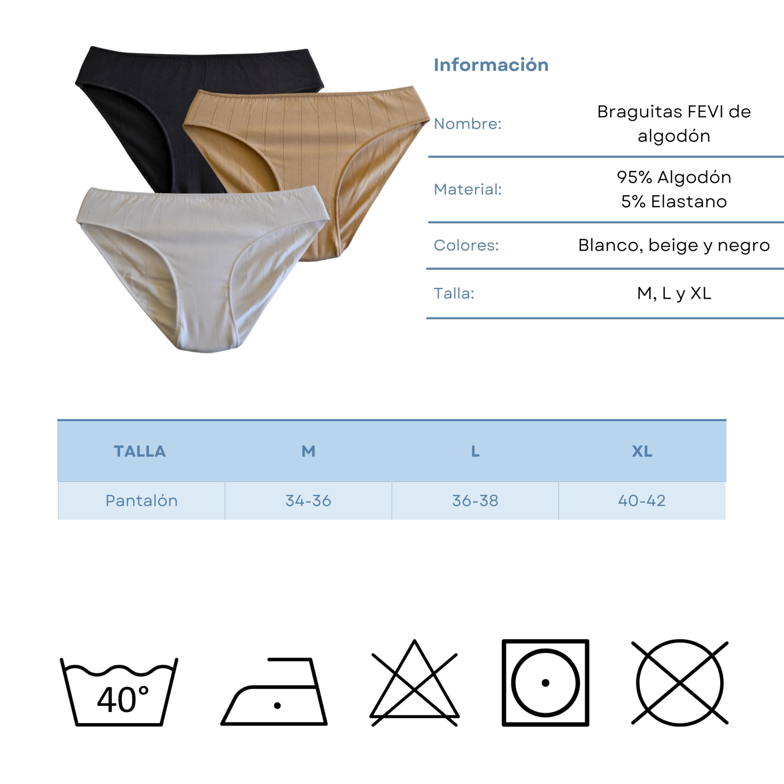 FEVI Pack 12 Braguitas Bikini de Algodón Mujer, Sin Costuras, Ropa Interior Cómoda, Suave y Elástica, Lencería Bragas Bikini Invisible