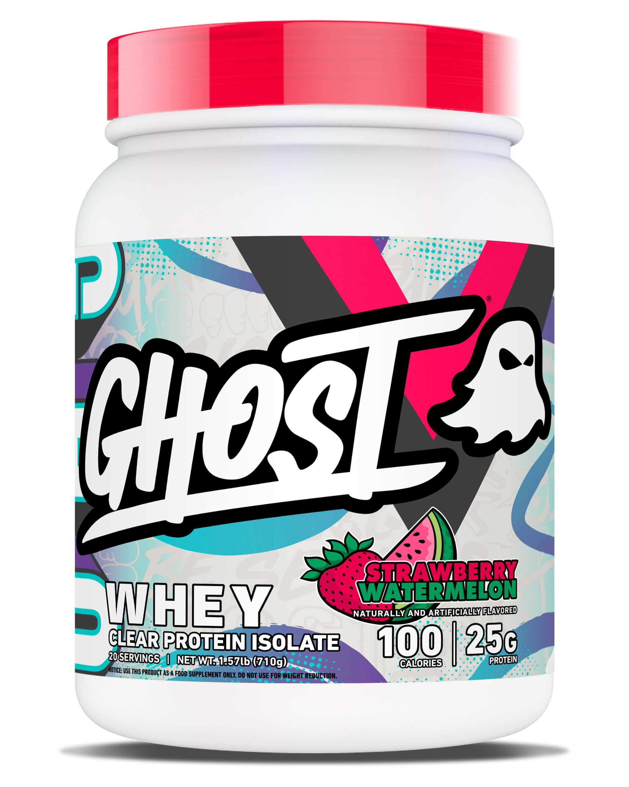 GHOST Clear Whey Protein Powder - Strawberry Watermelon, 1.57 LB