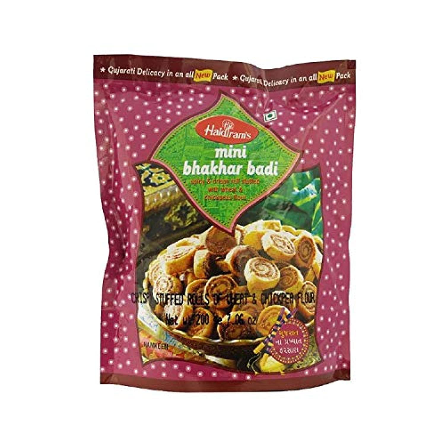 Haldiram's Mini Bhakhar Badi Spicy And Crispy Roll Stuffed With Wheat And Chickpeas Flour 200g