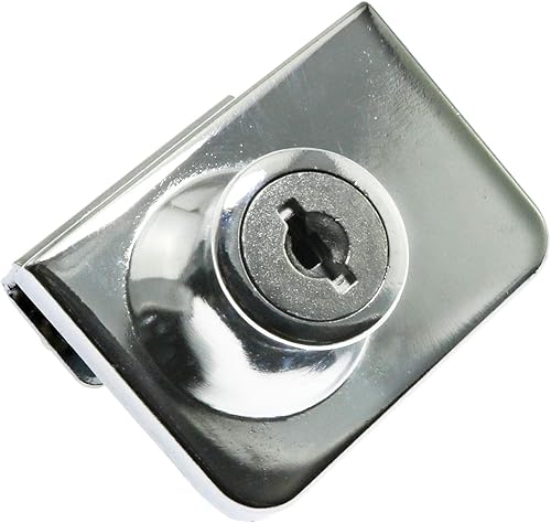 Miniatura 2 de Cerradura de cristal doble de la puerta con llave similar, escaparate de la exhibición del gabinete Cerraduras de empuje de la puerta de cristal de