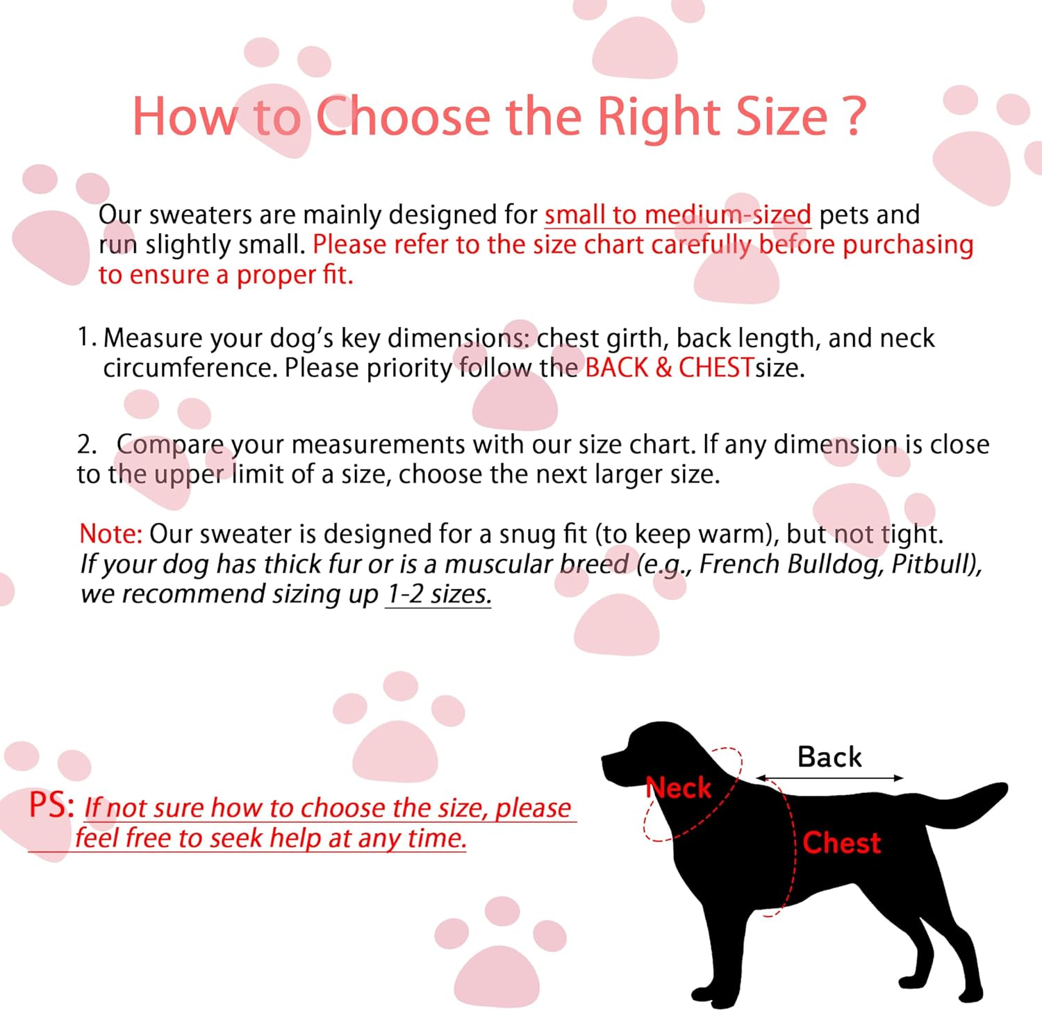 Knitted Dog Sweater for Small Dogs, Pullover Turtleneck Pet Sweaters, Winter Dog Clothes, Warm Soft Winter Holiday Cat Sweater, Red, XS