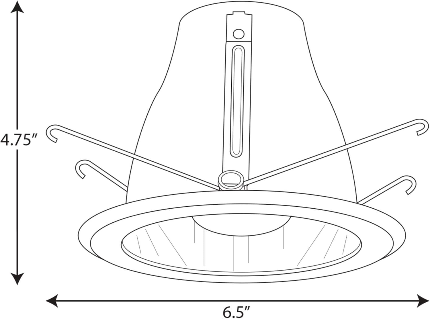 Progress Lighting 5" Deep Cone Reflector Trim for 5" housing, Indoor, P8268-28, Satin White