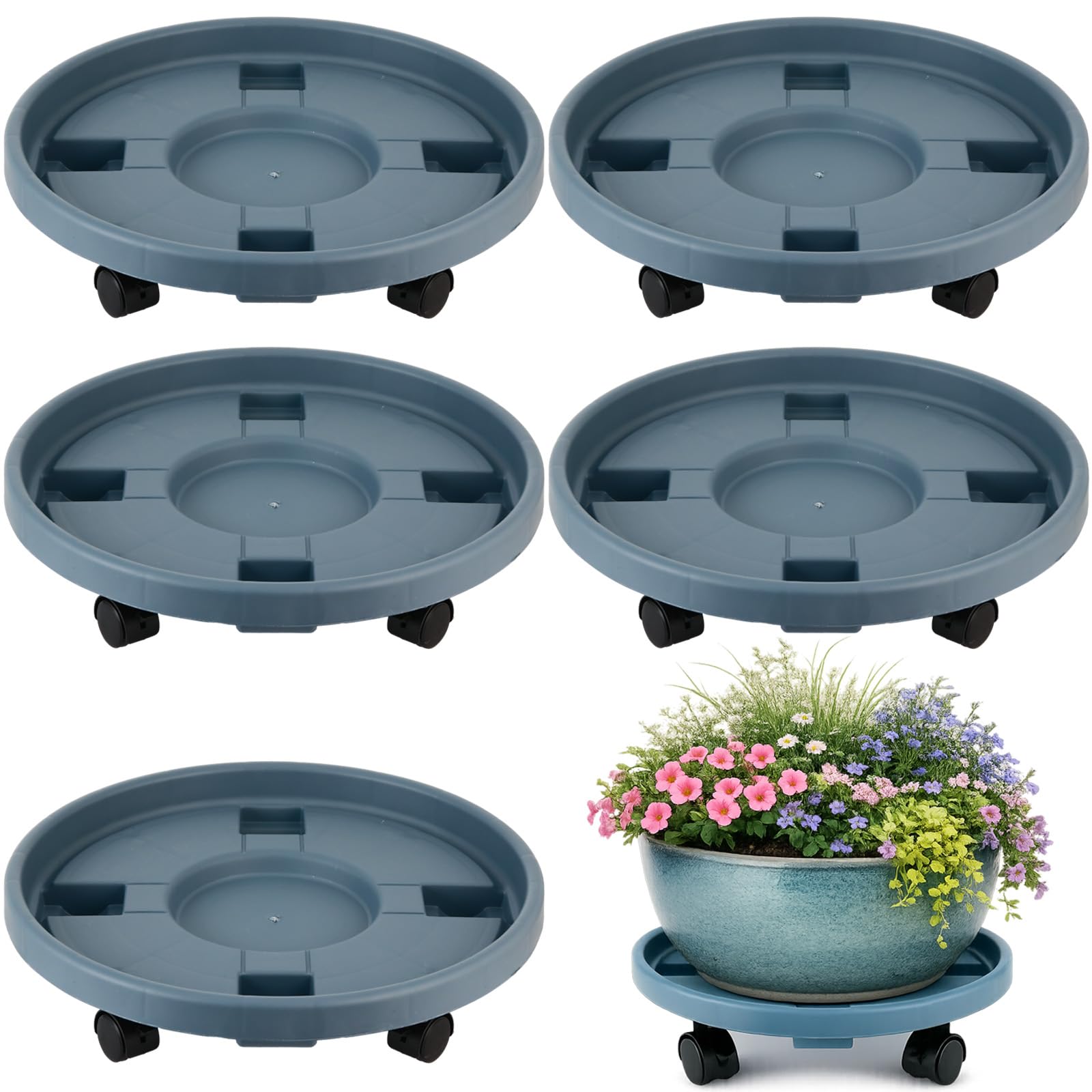 Large Rolling Plant Caddy - Easy Plant Moving -14