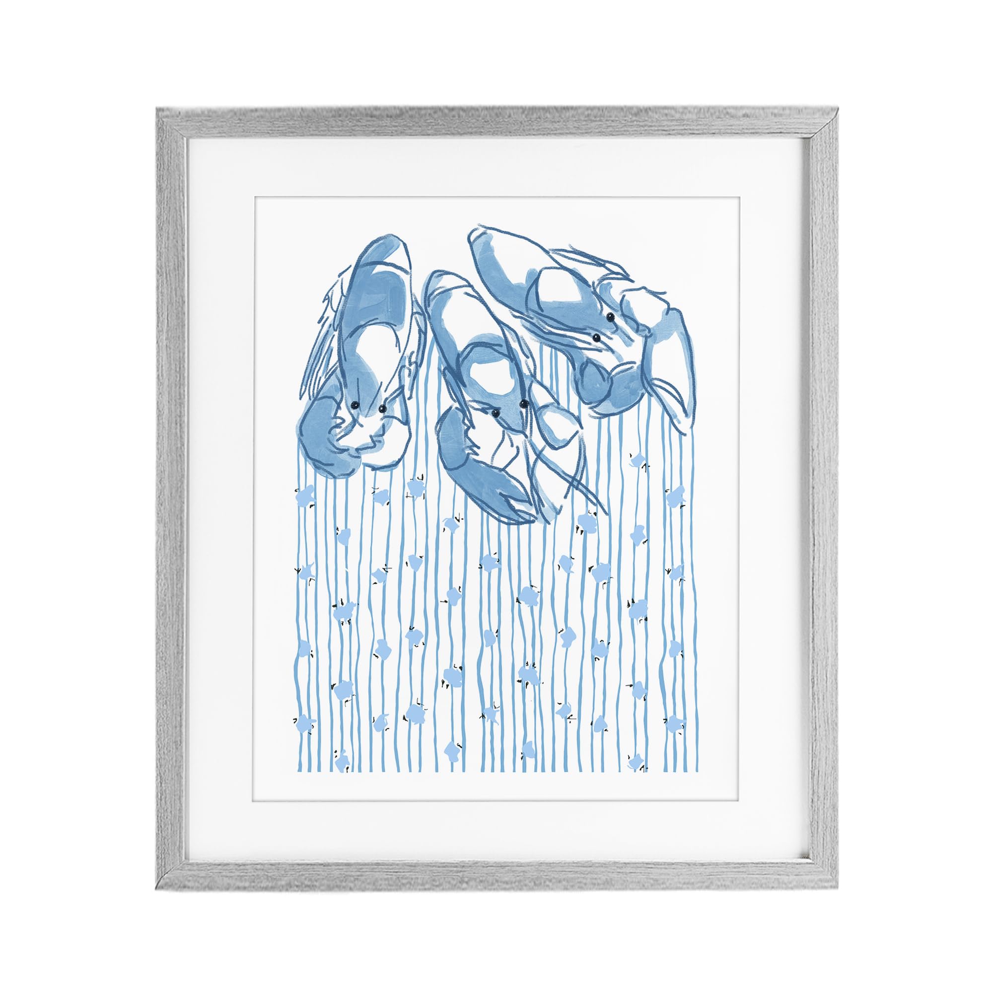 'Lobster Trio with Strings'| Framed Print Under Glass