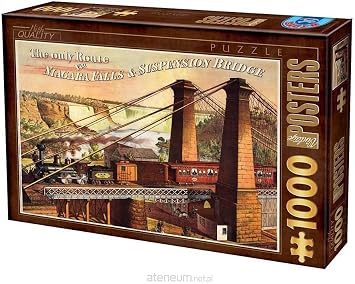 Puzzle D-Toys - The only Route via Niagara Falls & Suspension Bridge, 1.000 piese Dtoys-67555-VP19-74966