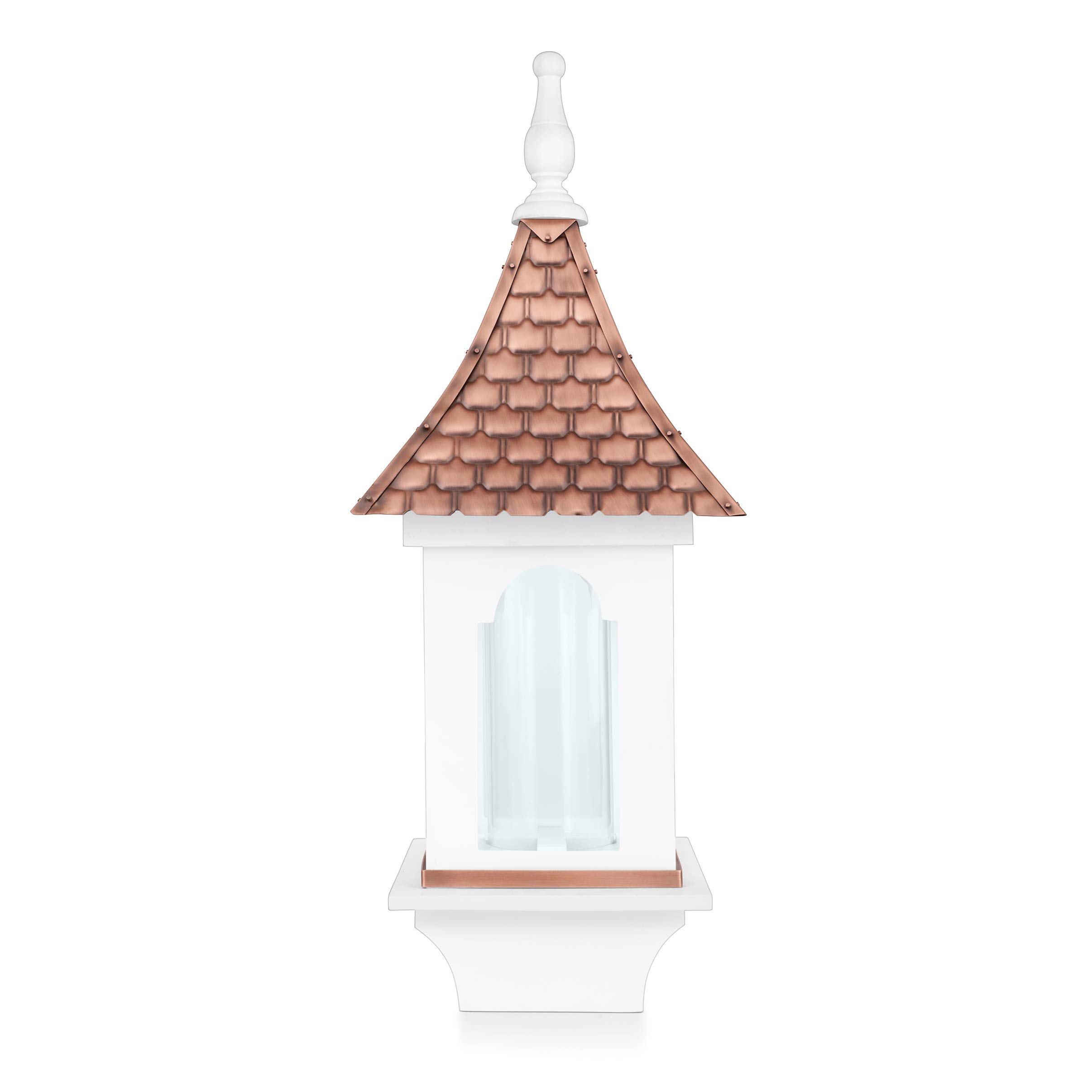 Good Directions BF101WWHT Villa, White with Pure Copper Roof, Large 4 lb. Seed Capacity Bird Feeder